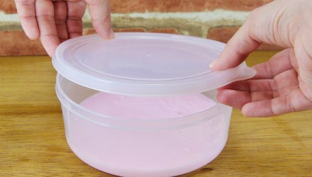 slime in an airtight container