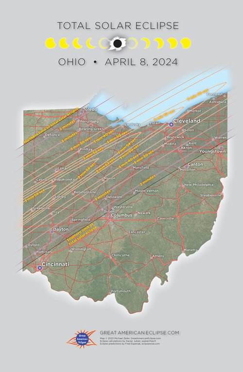 Total Solar Eclipse 2024 Path Map Ohio Pauly Betteann