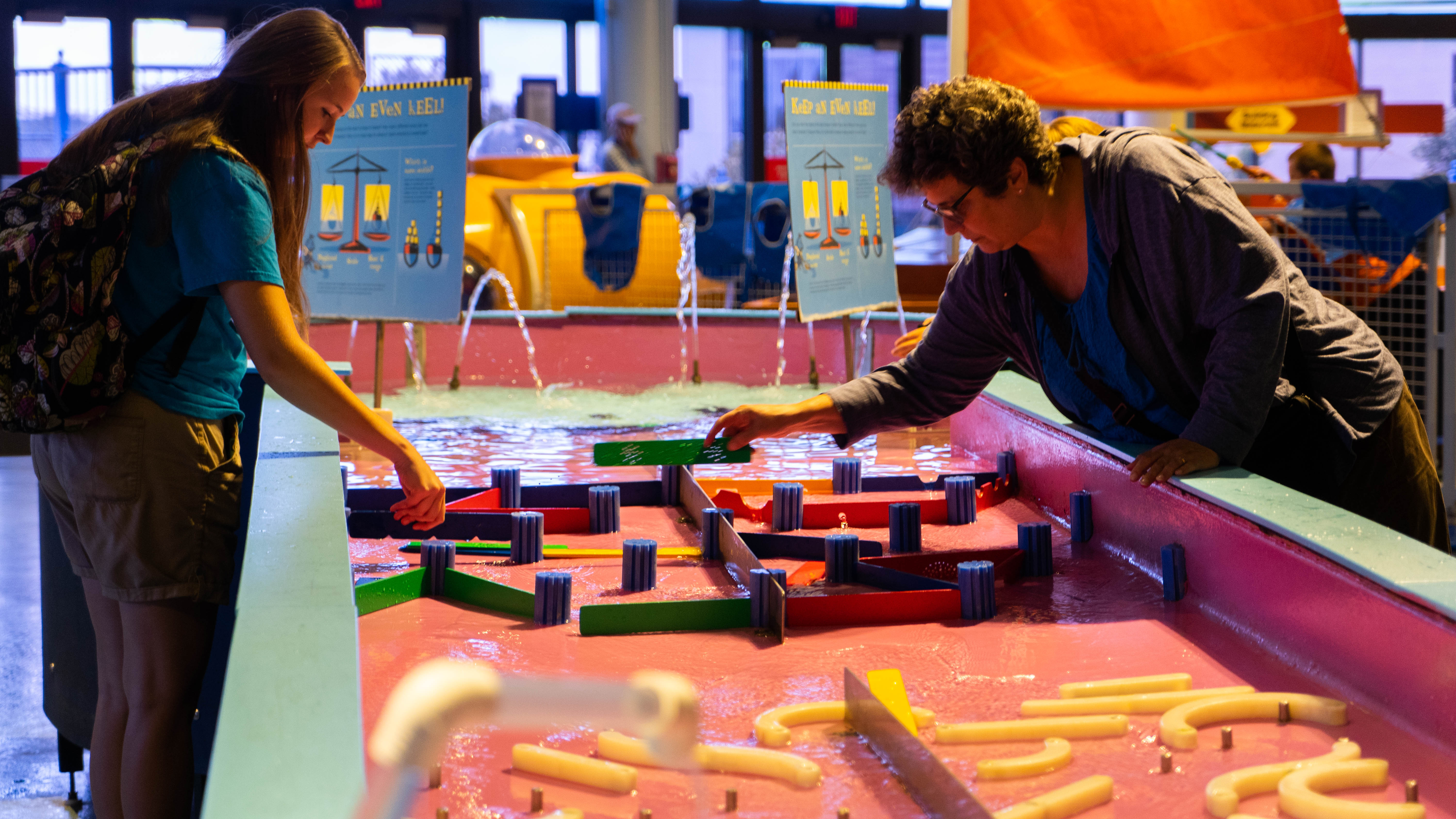 kids playing at the water tables