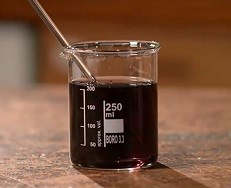 Iodine clock reaction in glass container
