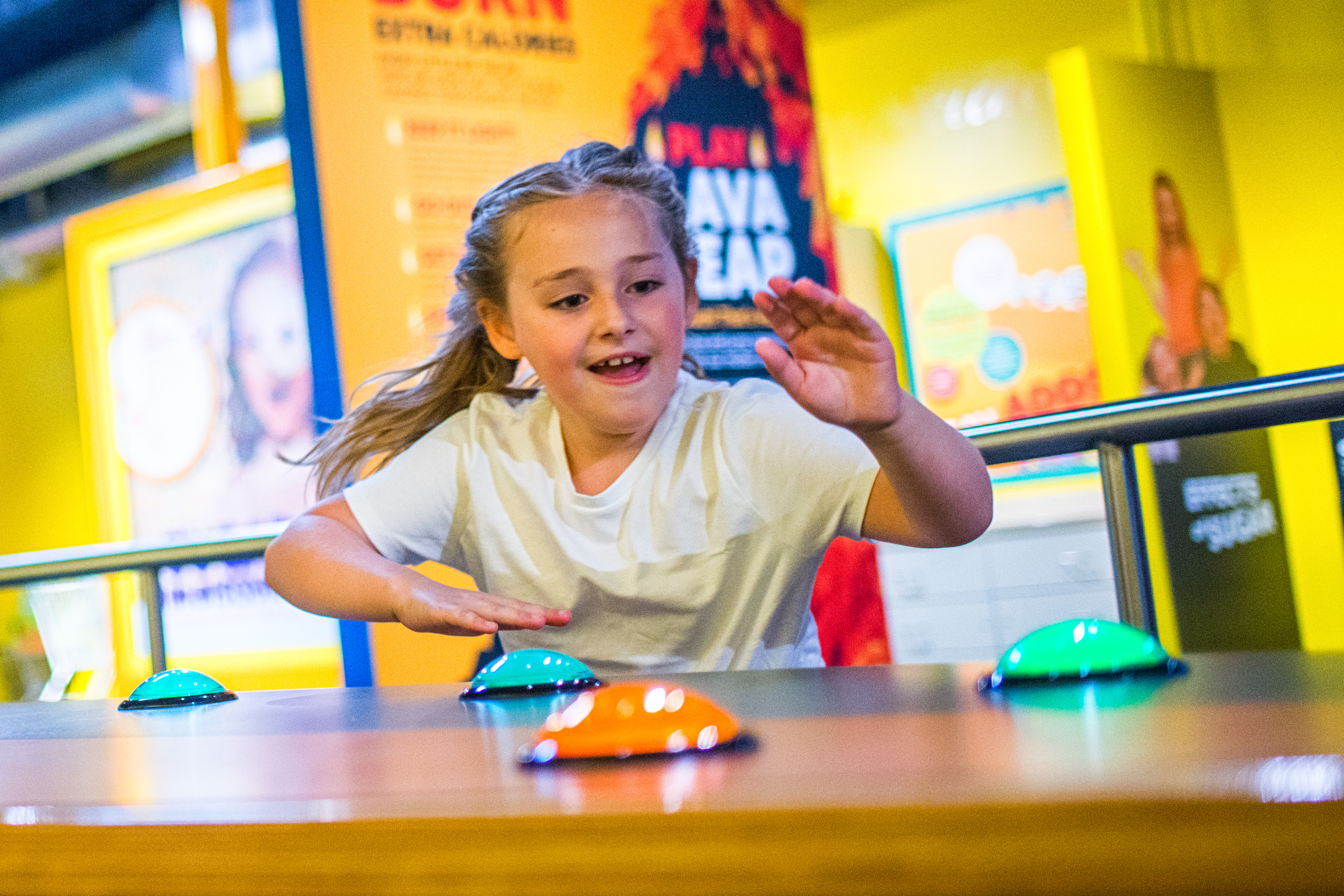 Child interacting with Heart Rate Rally